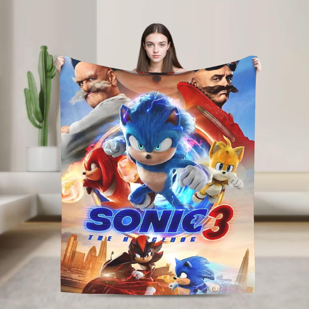 Zbrojené Super Ježek Stín Deka Flanelová Úžasná Prodyšná Přehozová Deka pro Dekoraci Přehozu