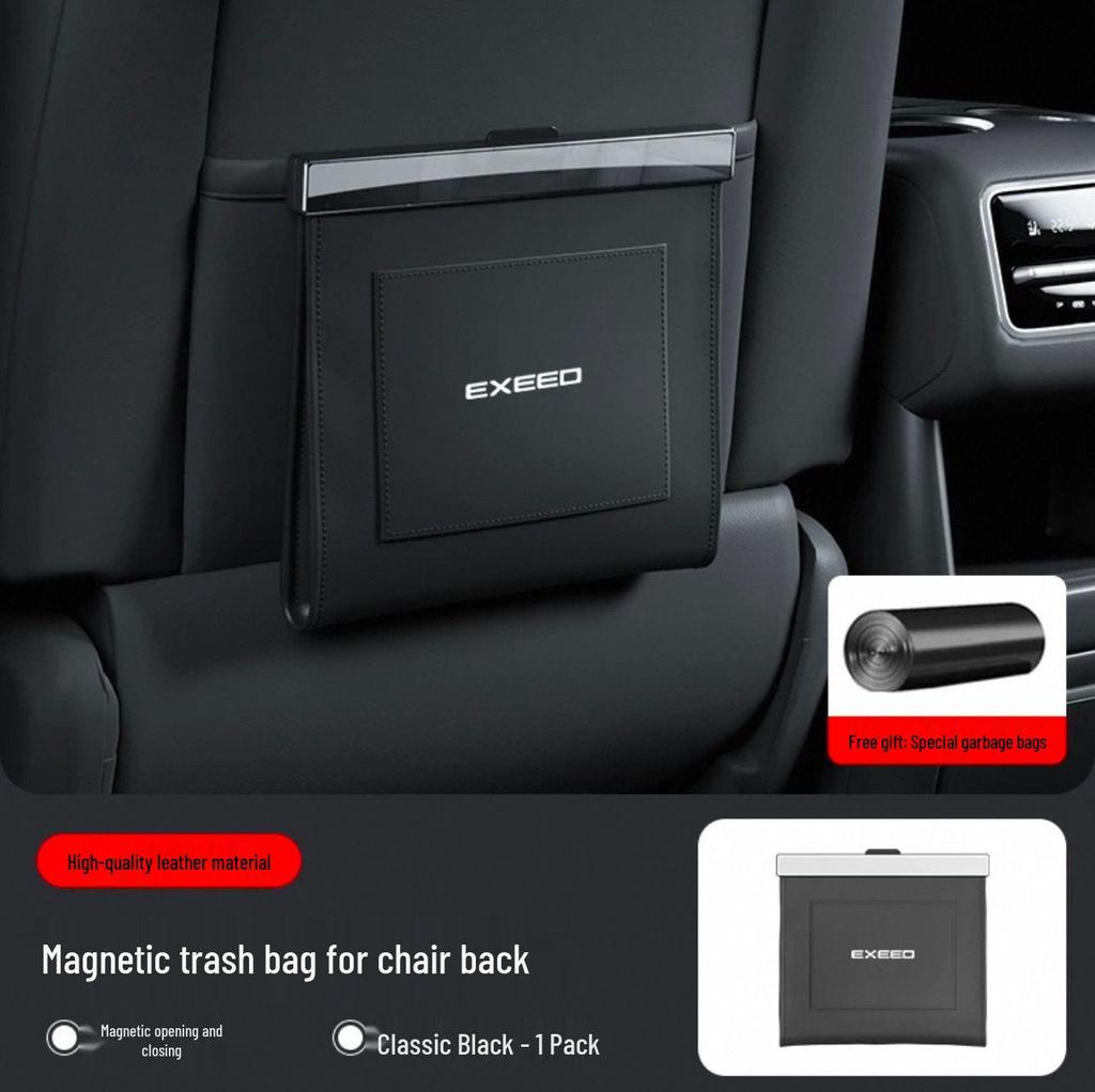 Xingjiyuan ESTS Lanyue Magnetic Waterproof Leather Car Seat Back Trash Bag