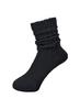 SCRUNCH Loose Cotton Black LOOPED COTTON RELAX FIT SOCK Socks, Rib, White, (Sizes 23-25, 80, Black)