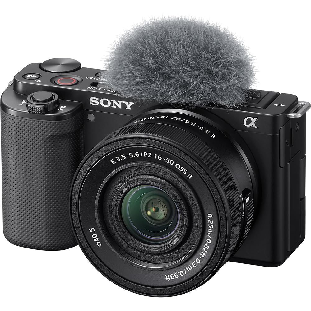 SONY Power Zoom Lens Kit SELP16502 Interchangeable BQ ZV-E10 (Includes Lens) Black, APS-C Lens, ZV-E10K