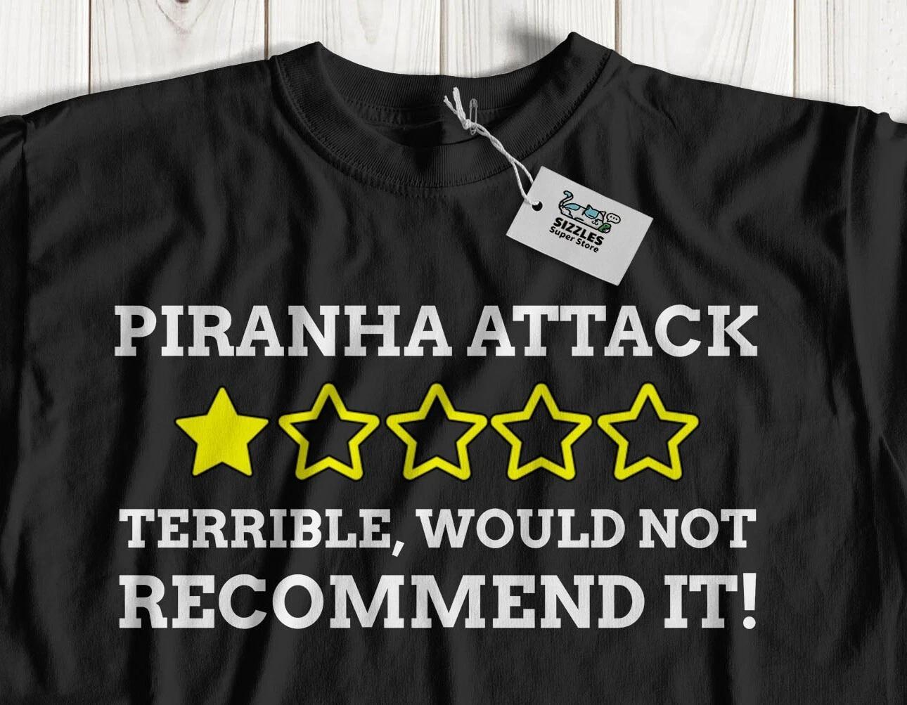 Unisex Funny Piranha T-Shirt Pet Piranhas & Amputee Gifts S