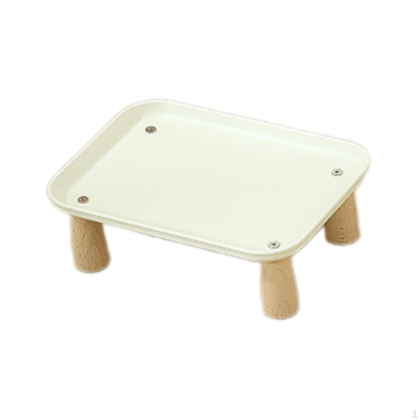 

Elevated Cat Feeder, Dog Bowl, Water Dispenser, Wood, PP, Washable, Hygienic for Everyday Feeding CreamColor 24x17x8cm