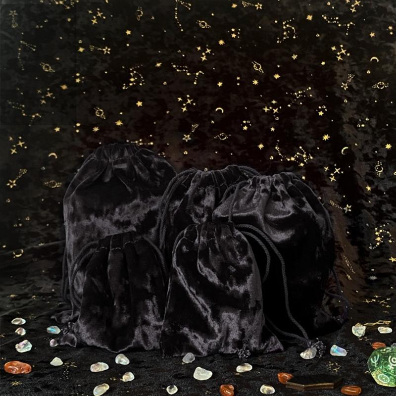 Velvets Tarot Drawstring Bag Jewelry Rune Pouches Organizers Dices Party Storage Bag for Tarot & Oracle Cards Easily Use