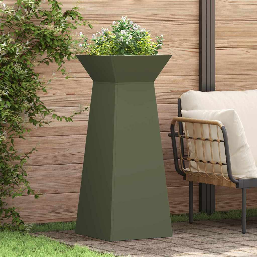 Column Planter 2 Pcs Olive 40 X 40 X 100 Cm
