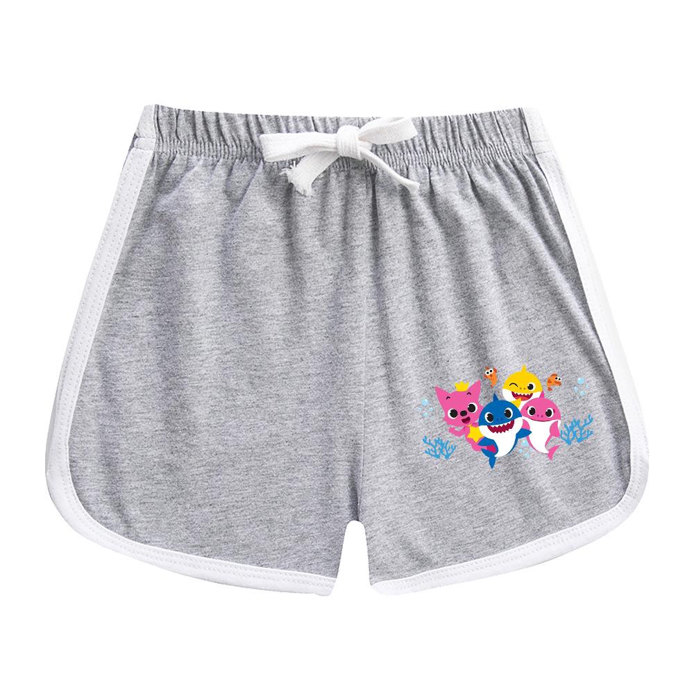 2023 Baby Shark Kids Summer Short Sleeve Cotton T-shirt & Shorts Set