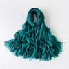 180 * 90 Cotton And Linen Scarf Sunscreen Folds Solid Color Human Cotton Silk Scarf Shawl Multi-Color Yarn Headscarf Women