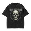 Three Days Grace Alienation Tour  Outfit Washed T Shirts Unisex Women Streetwear Hip Hop TShirts Printed Shirt Short Sleeve