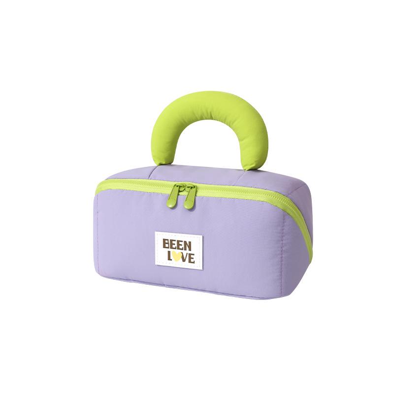 Storage Bag Double Zipper Handheld Cosmetics Makeup Storage Bag