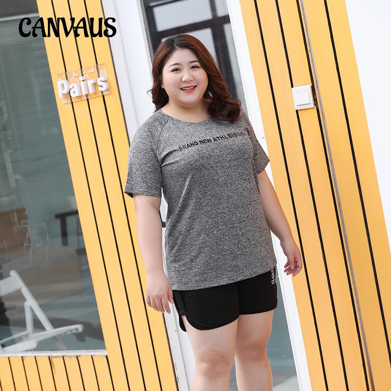 Plus Size Women's Sports Short-sleeved T-shirt Summer Quick-drying Sweat-absorbing Breathable Running Tops