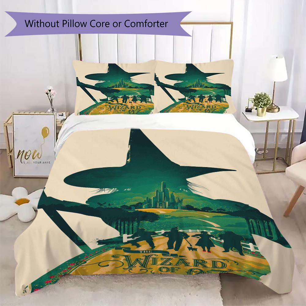 The Wizard of Oz Pattern Bedding,Quilt Set Quilt Cover Pillowcase Home Birthday Gift (1*duvet cover+2*pillowcase,without core)SSJT0917012