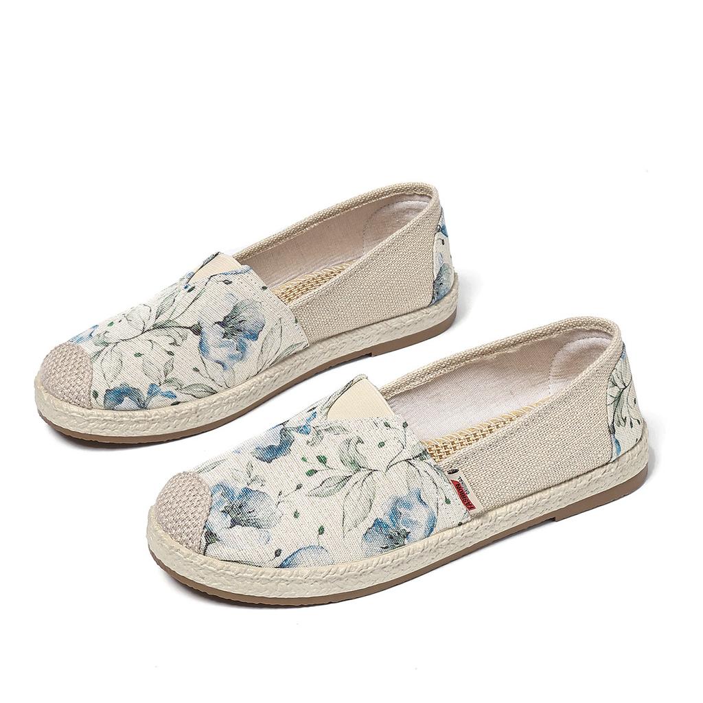 Espadriller Slip-on Skor för Kvinnor Snygga Casual Loafers Plattor Lättviktiga Plattformssneakers Bekväma Vår Sommar Plattor för Arbete Promenader