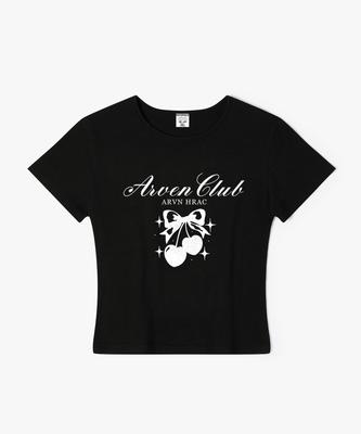 Aleubenkeulleob Stamp Cherry Women'S Slim Fit Short Sleeve T-Shirt