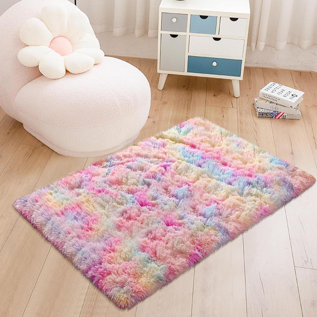VIKAMA Modern Simple Plush Carpet Solid Color Entrance Door Mat Home Decoration Comfortable And Soft Living Room Bedroom Mat