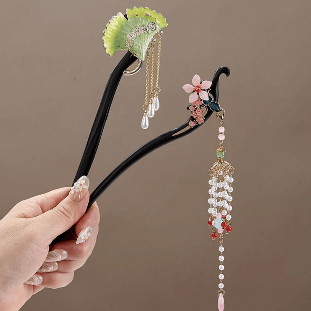 Tassel Chinese Style Hairpin Wooden Hanfu Headwear Sandalwood Hair Stick Hair Sticks for Buns