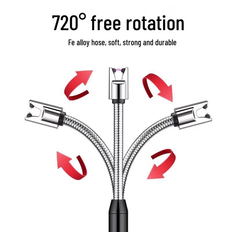 Windproof Rechargeable Electronic Pulse Lighter with Safety Aromatherapy