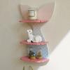 Pink Floating Shelves Wall Shelf Wood Shelves for Ocean Decor Nautical Beach Room Decor Kids Bedroom Wall Decor Girls Gifts Mermaid Party Decorations