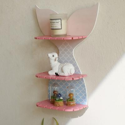 Pink Floating Shelves Wall Shelf Wood Shelves for Ocean Decor Nautical Beach Room Decor Kids Bedroom Wall Decor Girls Gifts Mermaid Party Decorations