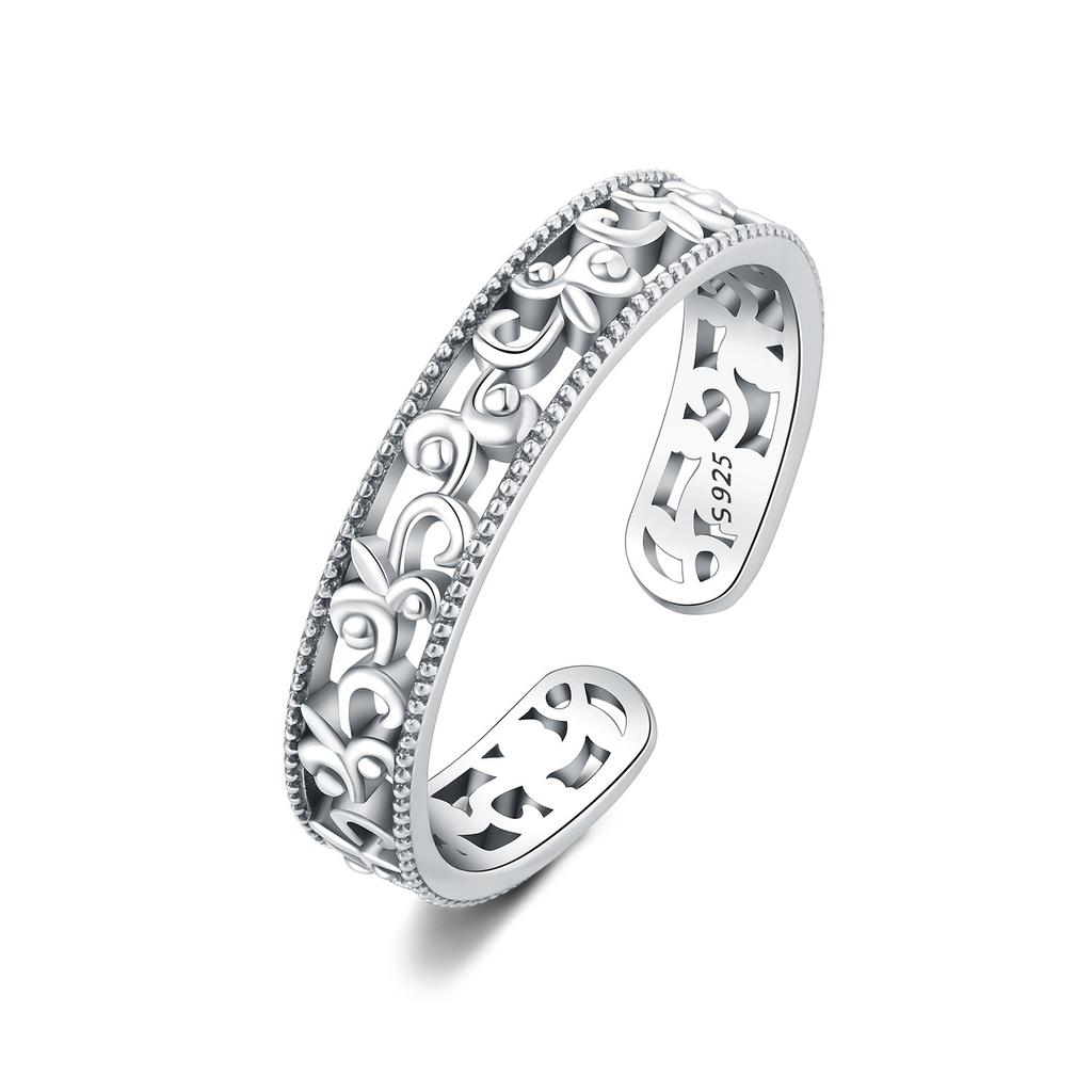 copper 30 Styles Beautiful Flowers Opening Rings Ideal For Women Adjustable Finger Ring Personality Jewellery Party Gifts