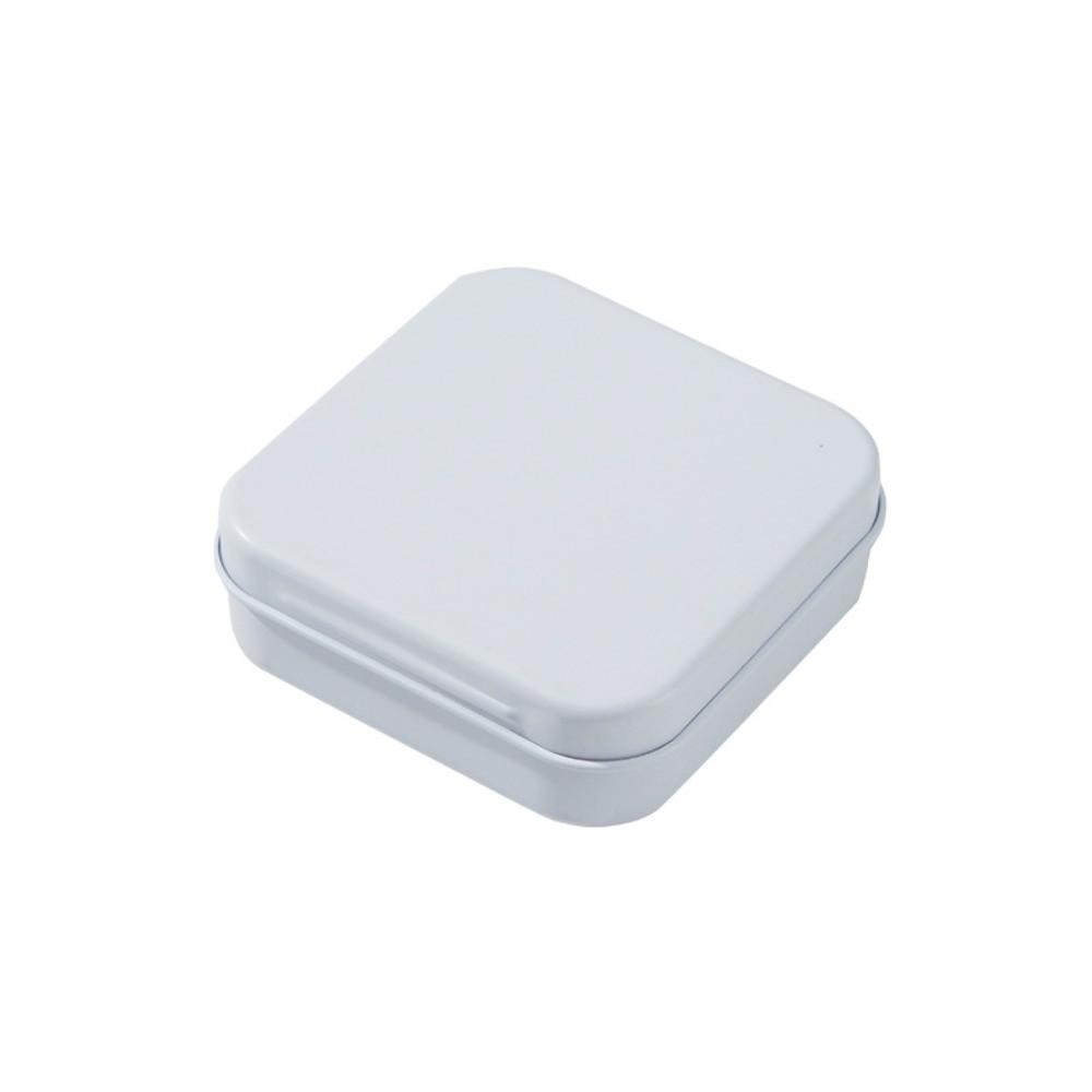 Eco-Friendly Candy Storage Box Square Shape Durable Flip Top Tin Box Metal Material Mini Sealed Jars for Home Organization
