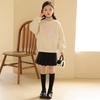 Girls' Fleece-Lined Elephant Embroidered Mock Neck Sweatshirt