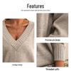 European & American Style Women's Loose V-Neck Knitted Pullover Sweater