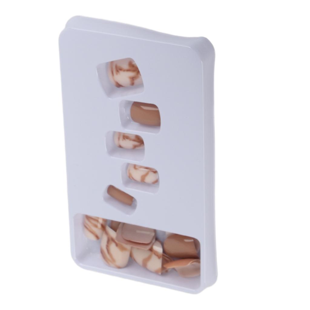 24pcs Women False Nails Full Cover Glue On Nails Fake Nail Tip Nail Art Manicure ToolP146