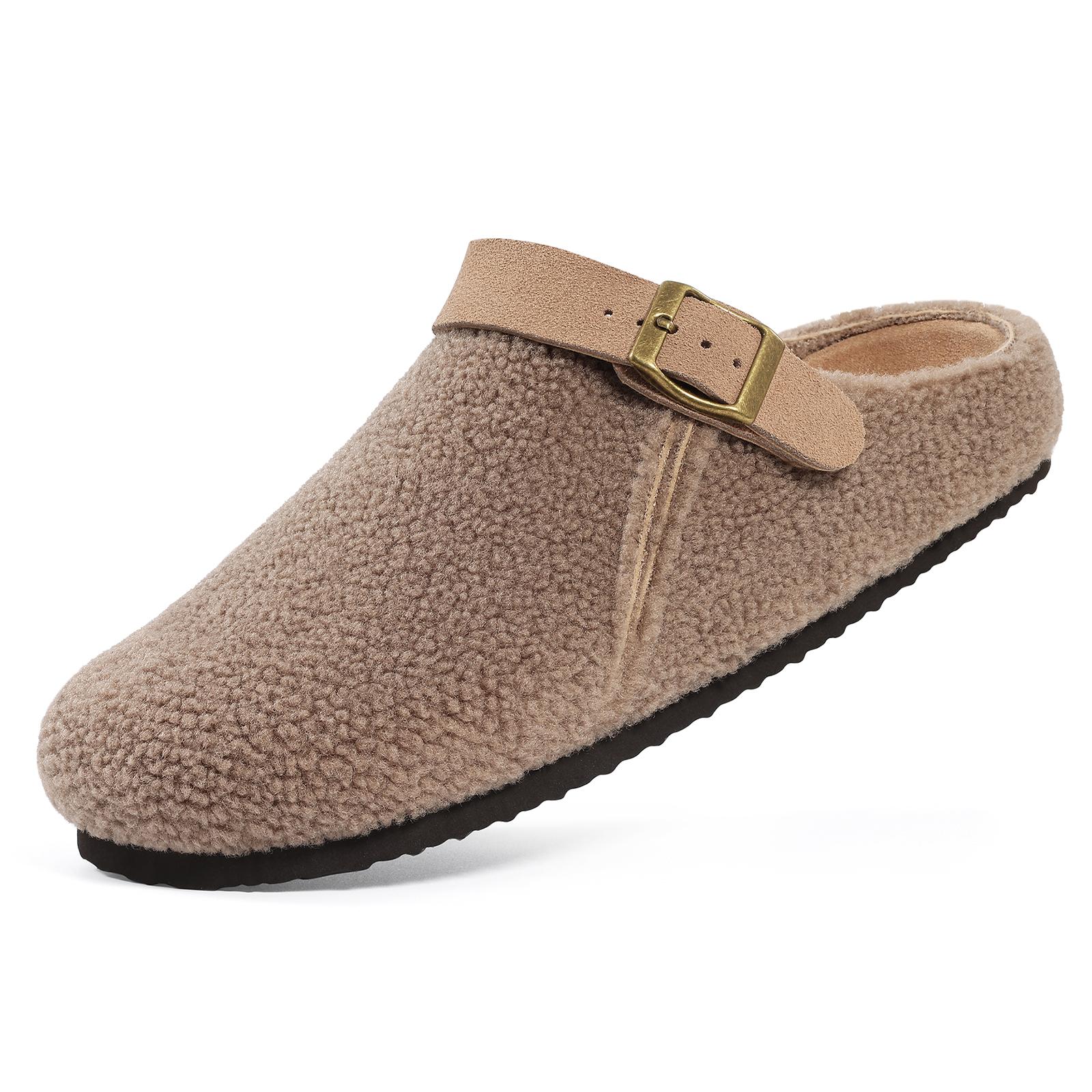 

Fashion Crestar Women s Winter Houes Slippers Indoor Keep Warm Plush Clogs With Adjustable Buckle Lady Cozy Soft Casual Flats Slippers 37