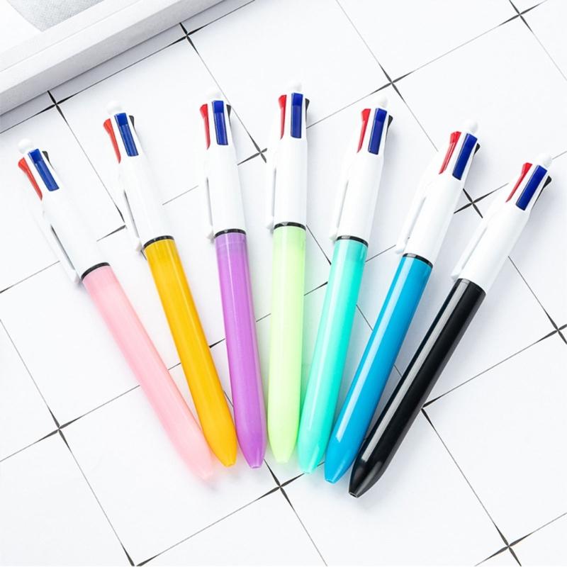 Ballpoint Pens 1.0mm Shuttle Pens 4-in-1 Retractable Ballpoint Pens Multicoloured Pens Writing Tool for Students Teacher