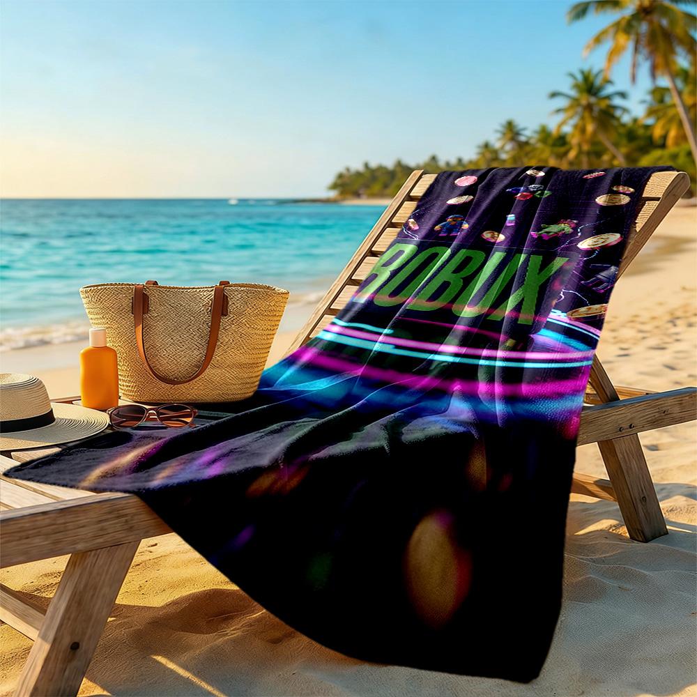 Roblox Beach Towel Soft Durable Quick-Dry Comfortable Lightweight Suitable for Swimming, Gym, Camping, Yoga Vacation