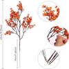 8 Piece Autumn Artificial Flower Set  Safe for Babies  with Realistic Orange Plants  Silk Flowers  Suitable for Indoor and Outdoor Tabletop Decoratio