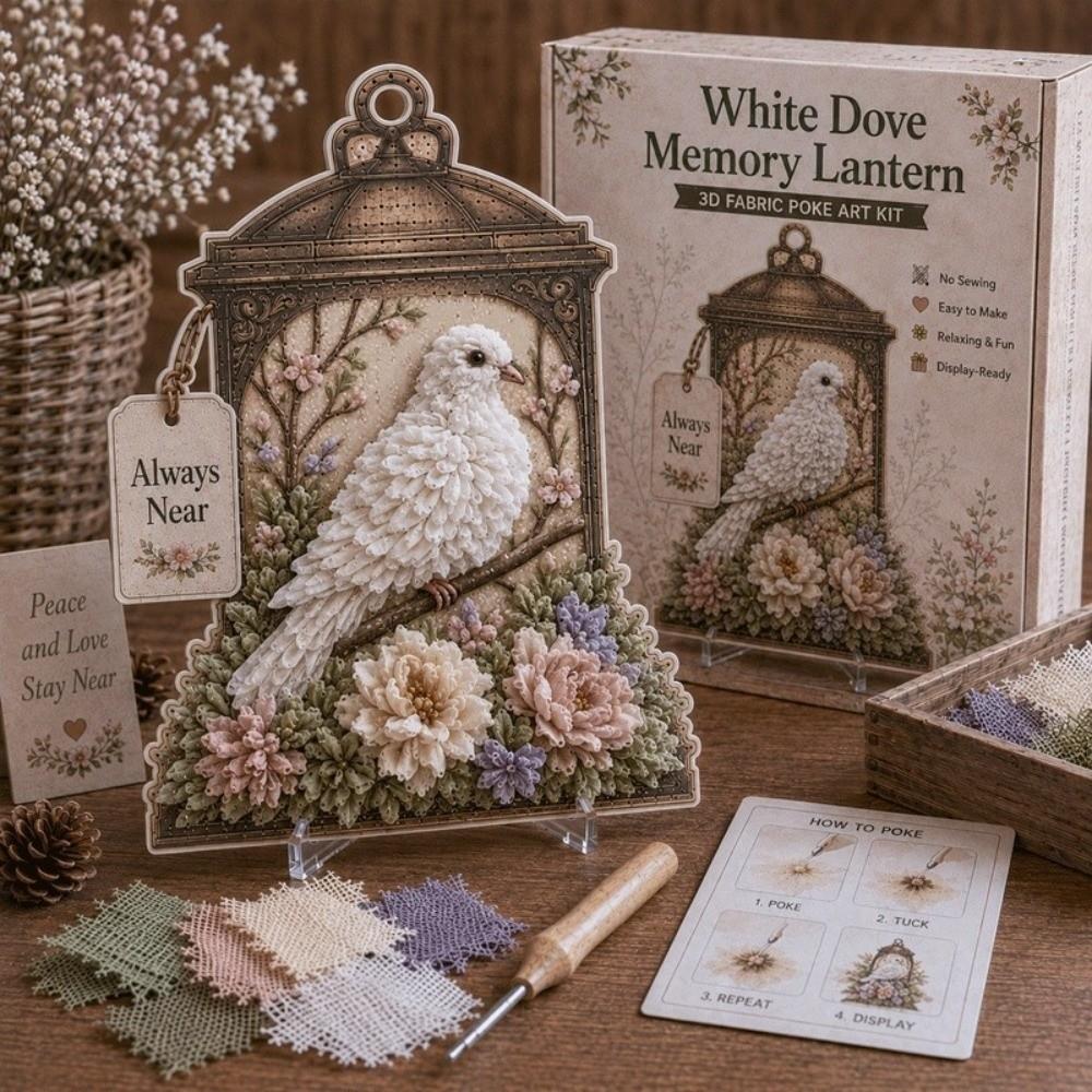 Easy Make Needle Craft Kit No Sewing 3D Textured Plaque Bird Ornament DIY Handcrafted Gifting