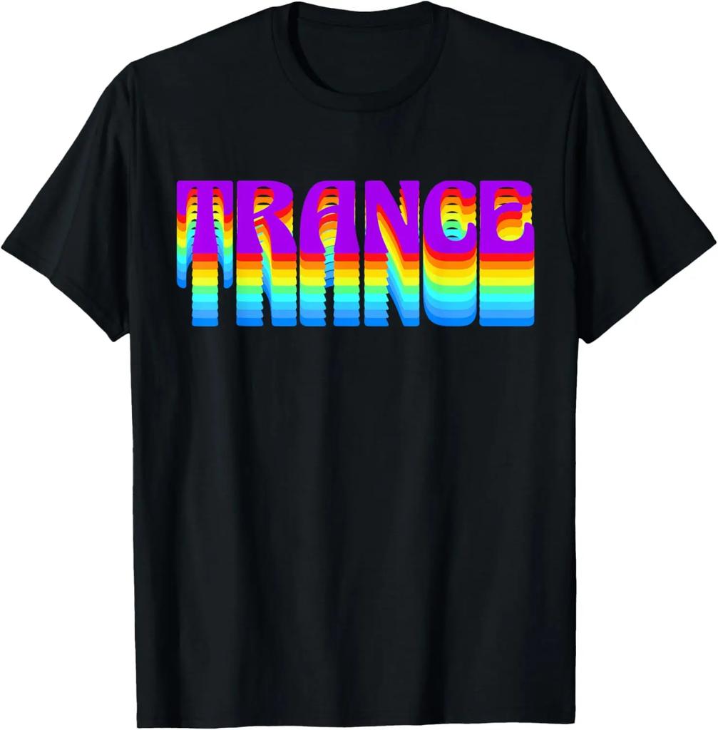 Trance Music Optical Illusion Glitch Trippy EDM Rave TShirt Unisex Summer Streetwear Tops Personalized Clothing Camisas