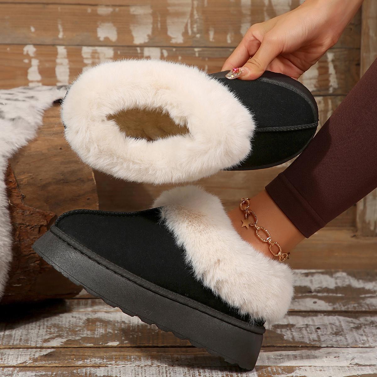 

Women Boots New Winter Thick Sole Anti Slip Snow Boots Women Fashion Warm Thickened Designer Shoes for Women Botas De Mujer 42 чорний