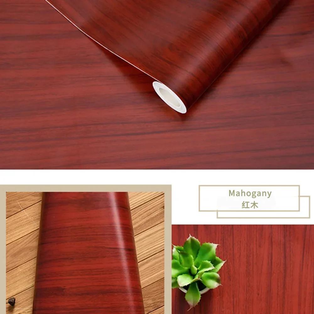 Waterproof Wood Grain Wallpaper Tables Wardrobes Cabinets Furniture Renovation decoration Self Adhesive Wallpaper