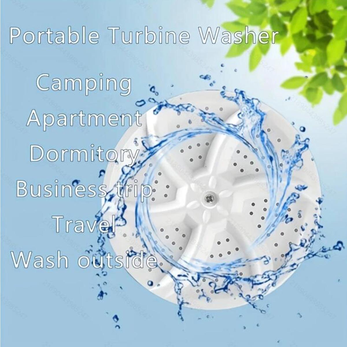 

1 шт. Мини портативная турбостиральная машина, подходит для стирки нижнего белья и носков, мини ультразвуковая турбостиральная машина. белый