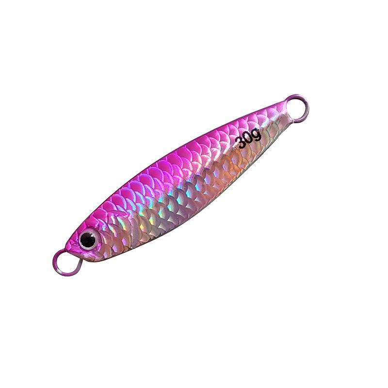 Simulated Fish Scale Pattern Iron Plate Lure for Shore Casting - Contact for Hook Change.