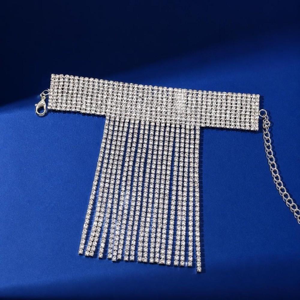 1 Pc Silver/Gold Rhinestone Anklet Shiny Rhinestone High Heels Anklet Women Leg Jewelry Accessory