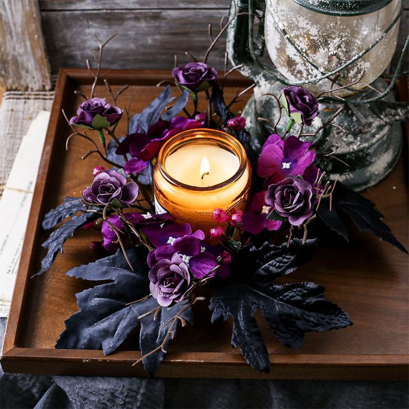 1PC Lightweight Wreath Halloween Decorations Mini Wreaths for Spooky Party Multiple Options Available