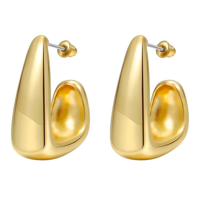 U-Shaped Square Vintage Chunky Hoop Clip
