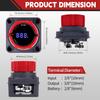 Upgrade Battery Disconnect Switch With Voltmeter, DC 5-60V Master Isolator Cut/Shut Off Switch For Marine Boat Car Truck Camper RV Trailer Vehicles
