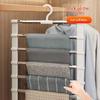 7-Tier/5-Tier Pants Storage Rack Trouser Hanger For Home Clothing Organization Non-Slip Wardrobe Storage Clothes Rack Tidy