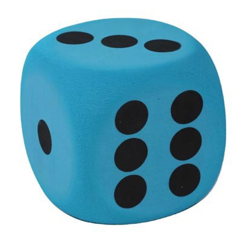 8cm EVA Rounded Corner Foam Dice - Six-Sided, 3.8cm Square