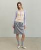Forev Mesh Frill Midi Skirt - Silver