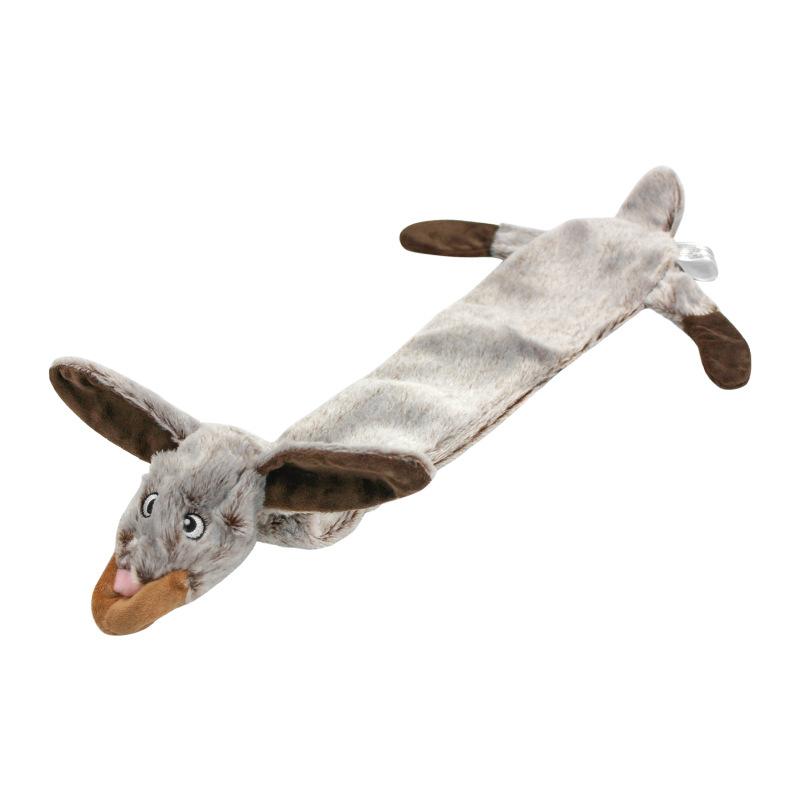 4 Pack Plush No Stuffing Double Squeaker Dog Toys