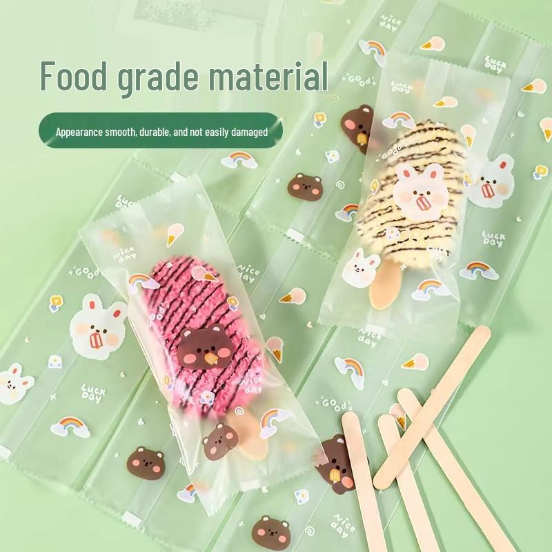 

Преимущество для новичков: 100 Утолщенных самозапечатывающихся пакетов для эскимо для приготовления мороженого своими руками 100 pcs