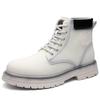 Autumn/Winter 2025 Men's High-Top Martin Boots, Height-Increasing Leather Workwear, Plush-Lined for Warmth