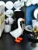 1pc, Magnetic Goose Key é uma escultura de decoração de casa de corrente, decoração de mesa de escritório, escultura de pato de ganso de resina, porta-ferramentas para casa