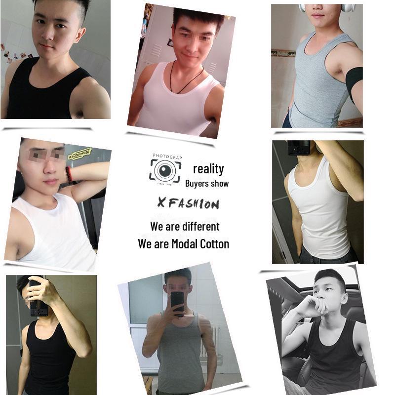 Men's Summer Modal Ice Silk Sleeveless Fitness Vest