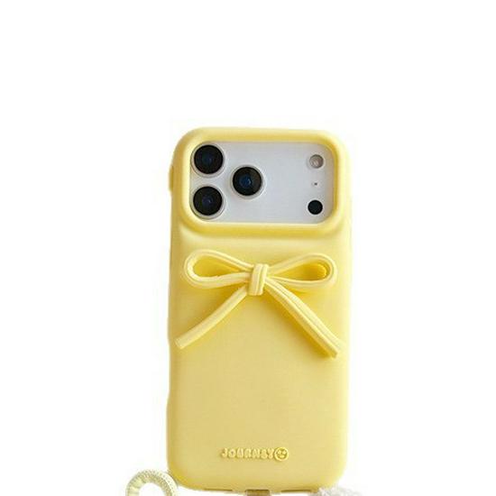 3D Bow Anti-Fall Silicone Phone Case, Compatible with iPhone 14/13/12/11/10 PROMAX