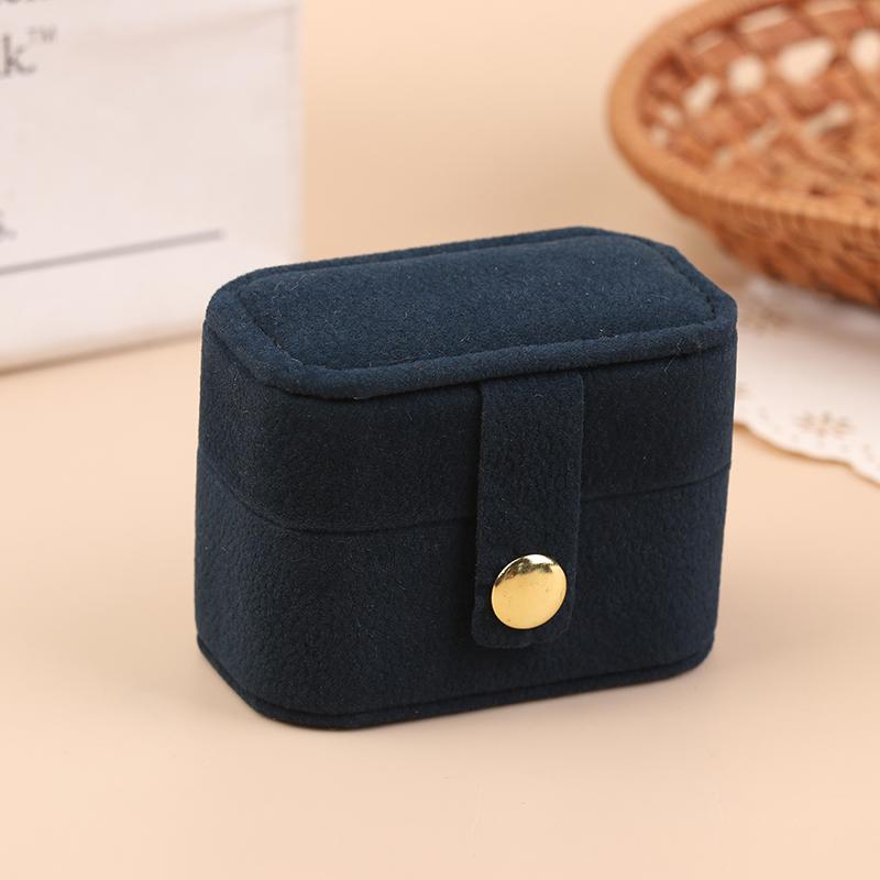 

Мини Портативная Сумка для Хранения Ювелирных Изделий Дорожная Простая Кожаная Или Бархатная Коробка-Органайзер для Хранения Колец, Ожерелий, Серег, Дисплей, Подарочная Коробка темно-синий